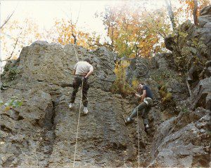 That's me on the left, in 1987.  There are two ways to do this:  the right way and the dead way.