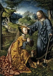 Jacob Cornelisz van Oostsanen; Christ Appearing to Mary Magdalen as a Gardener; 1507, oil on oak; Staatliche Museen, Kassel