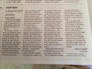 letter to editor schmidt