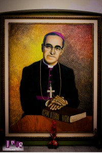 A portrait of Romero at the Catholic Basilica in San Salvador.