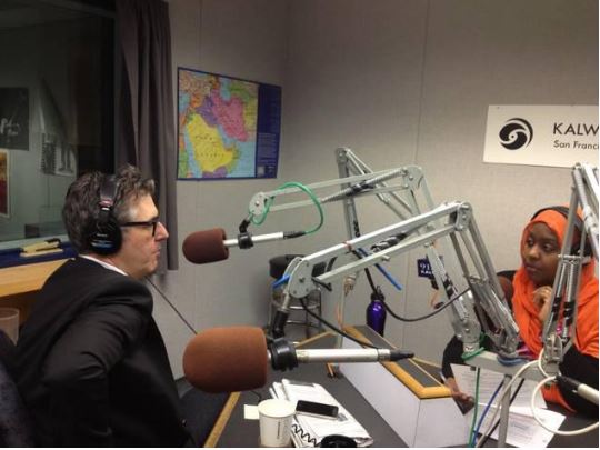 Hana interviewing Ira Glass of This American LIfe for KALW Credit: Hana Baba