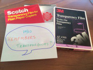 Who Remembers Transparencies? (photo by author)