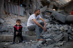 A father and son shell-shocked in Gaza