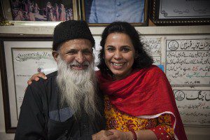 Author with Abdul Sattar Edhi, Image source: Salma Hasan