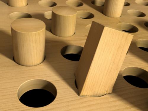 square peg round hole