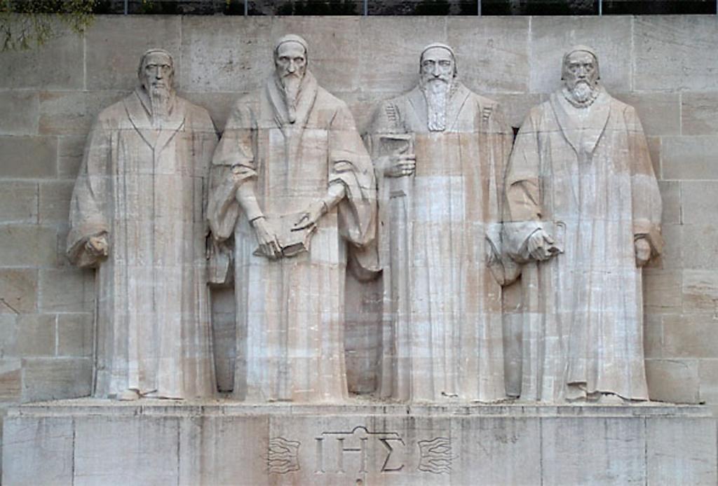 Reformation wall. Statues of the reformers.