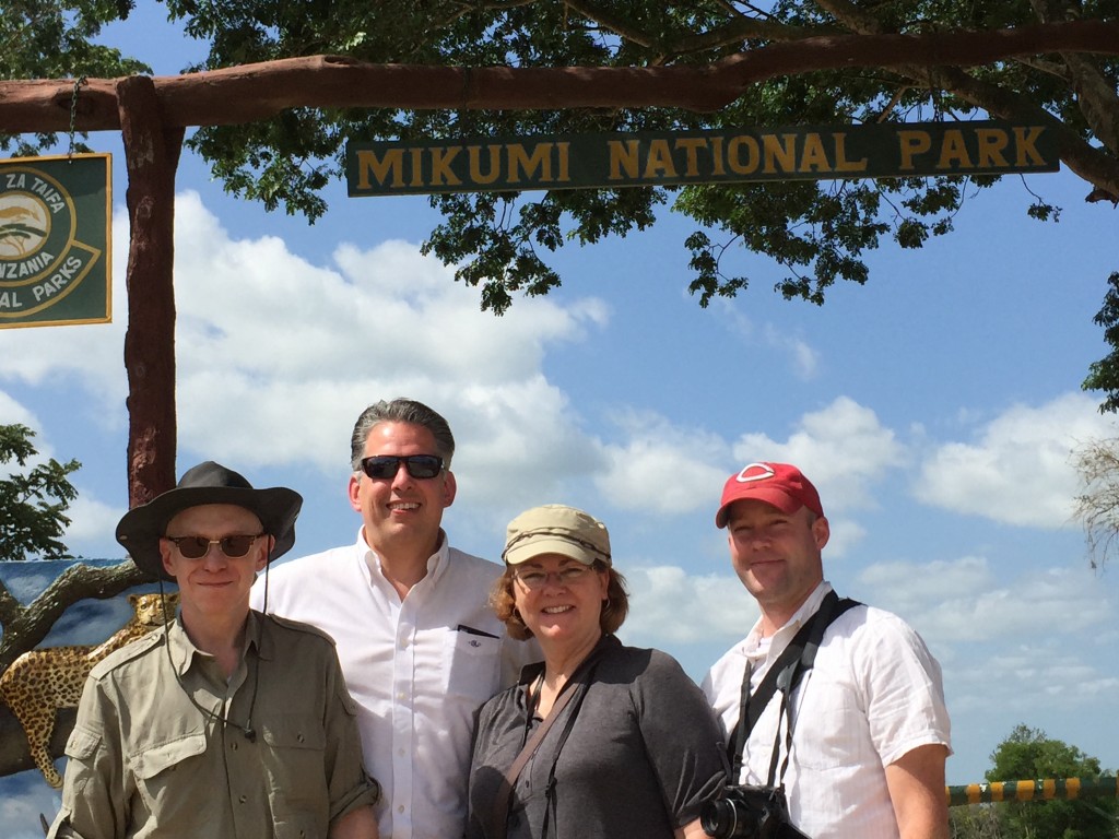 At the entrance to Mikumi National Park, Tanzania