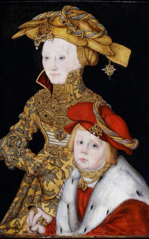 Portrait-of-a-Lady-and-her-Son-by-Lucas-Cranach-the-Elder
