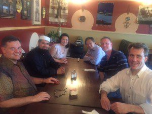 Members of "Multi-Faith Matters" with Imam