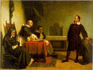 Galileo facing the Roman Inquisition