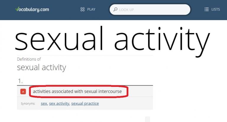 regular sexual activity synonym
