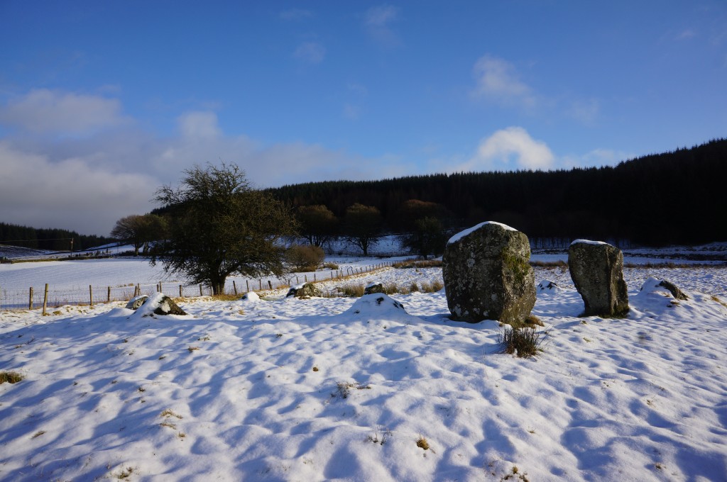 The Loupin' Stanes The Loupin' Stanes, one of Eskdalemuir's two stone circles.