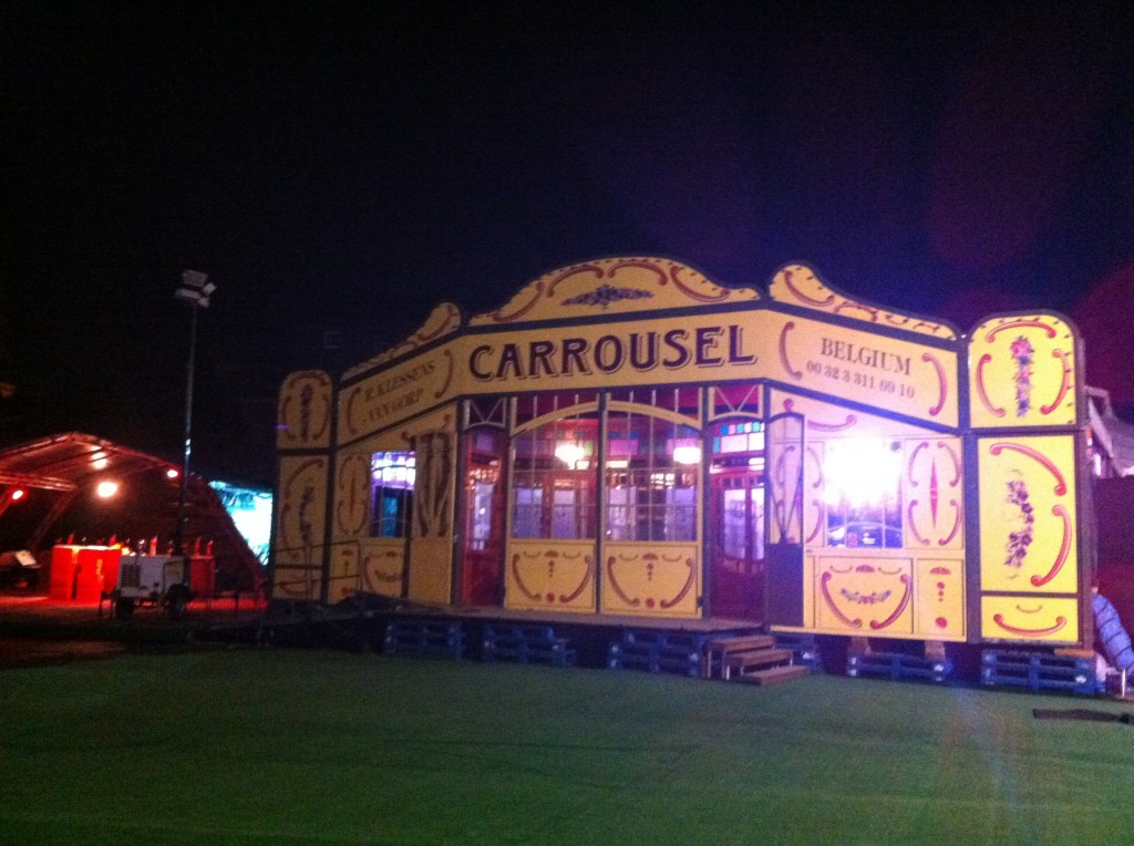 The entrance to the Spiegeltent