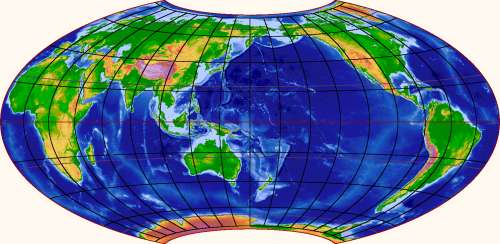 Pacific-centred globe