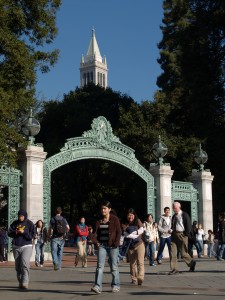 UC Berkeley Sather Gate with Campanile behind