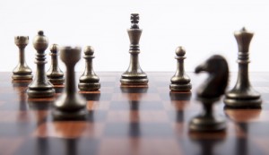 chess pieces on a chess board