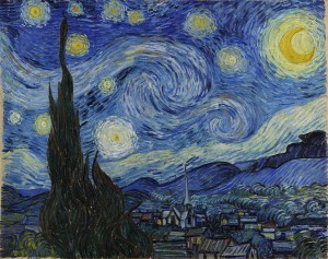 Starry Night, VVincent van Gogh [Public domain], via Wikimedia Commons
