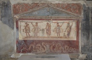 Lararium (household shrine) from the Thermopolium of Lucius Vetutuius Placidus, Pompeii
