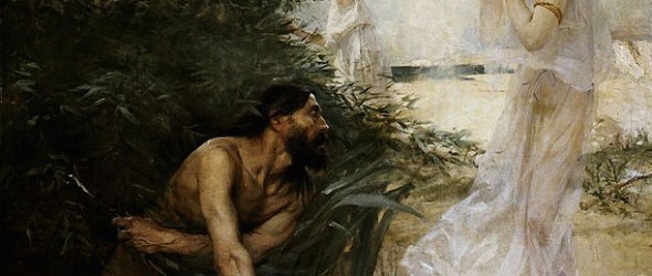 "Jean Veber - Ulysses and Nausicaa, 1888" by Jean Veber - Unkonw. Licensed under Public Domain via Wikimedia Commons - https://commons.wikimedia.org/wiki/File:Jean_Veber_-_Ulysses_and_Nausicaa,_1888.jpg#/media/File:Jean_Veber_-_Ulysses_and_Nausicaa,_1888.jpg