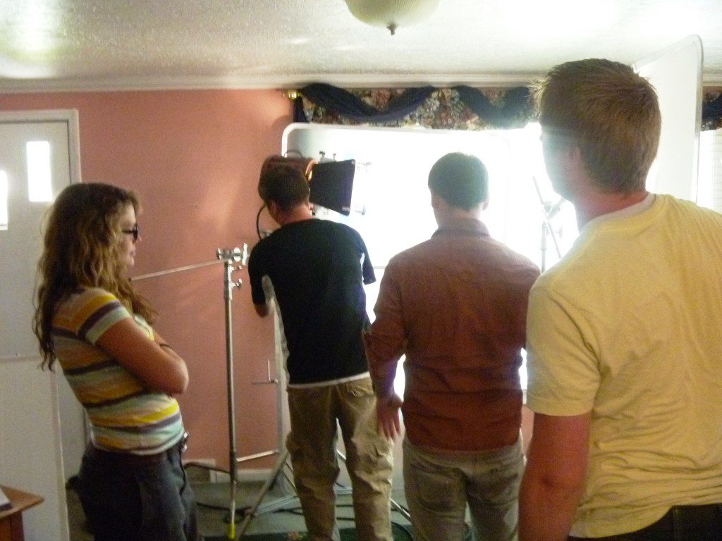 mallory filming trailer