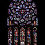 Northern rose window of the cathedral Notre-Dame in Chartres, France