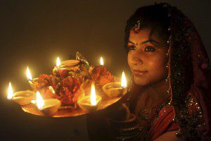 Indian Hindu woman Rupali Bamba poses wi