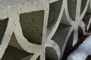 concrete blocks form a pattern