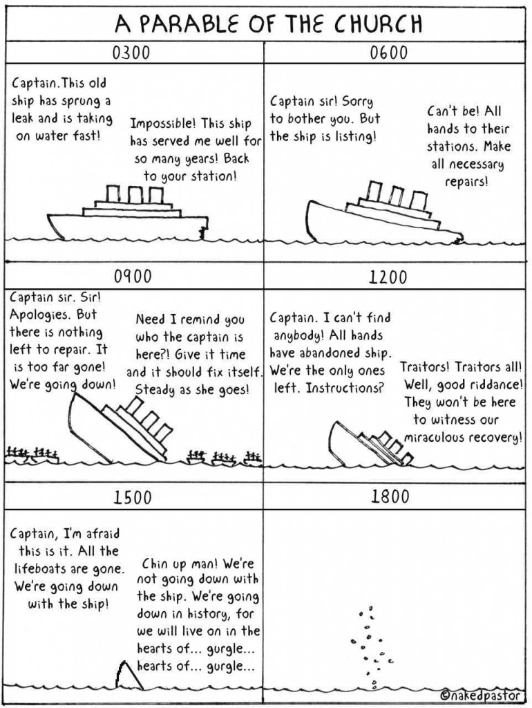 sinking ship