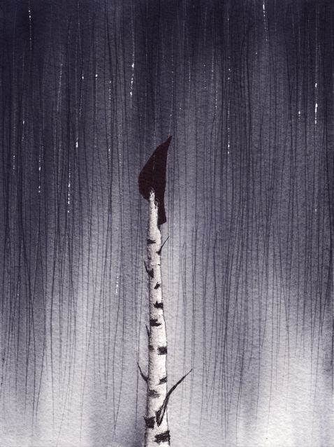 straight rain crow painting by nakedpastor david hayward