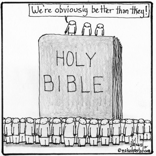 biblically fueled superiority cartoon by nakedpastor david hayward