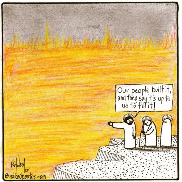 a divine obligation to fill hell cartoon by nakedpastor david hayward