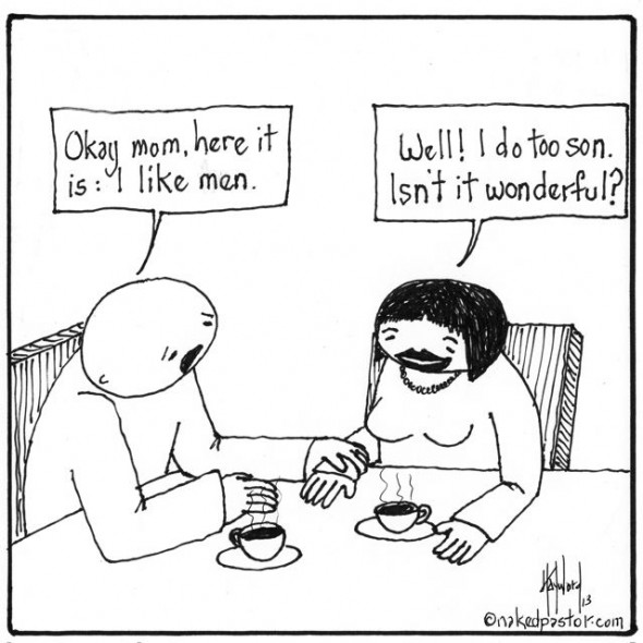 the son comes out to his mom cartoon by nakedpastor david hayward