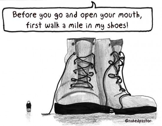 god has mighty big shoes cartoon by nakedpastor david hayward