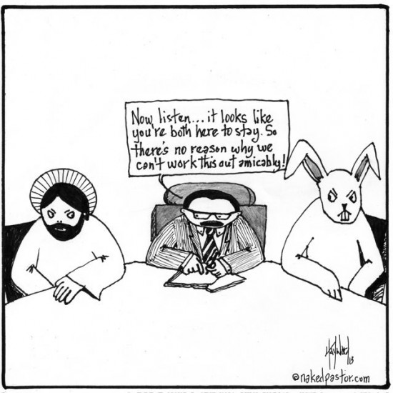 an amicably legal easter cartoon by nakedpastor david hayward