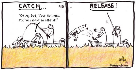 catch and release pope vatican fishers of men cartoon by nakedpastor david hayward