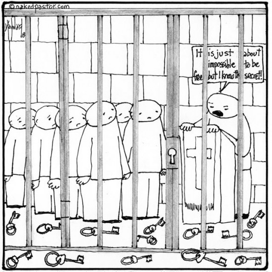 keys to freedom cartoon by nakedpastor david hayward