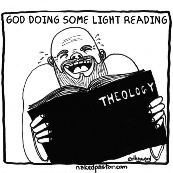 god doing light reading cartoon by nakedpastor david hayward