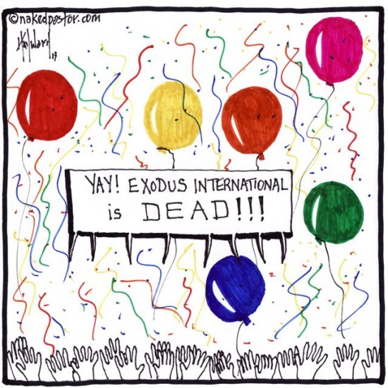 exodus international is dead cartoon by nakedpastor david hayward