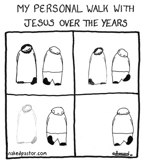 jesus disappears cartoon by nakedpastor david hayward