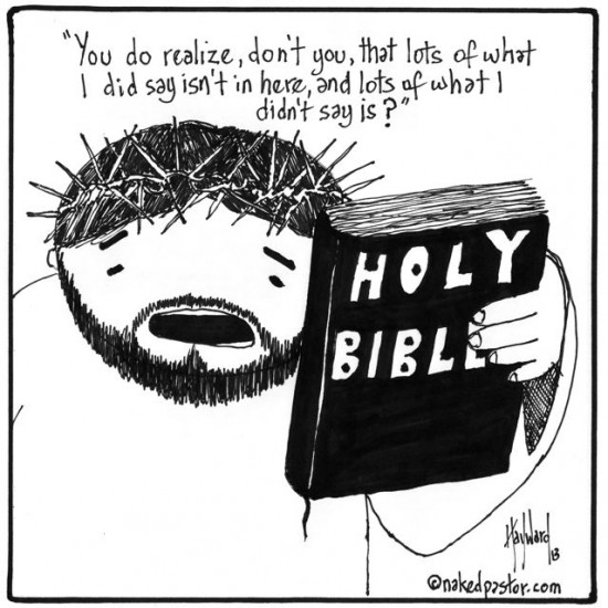 jesus and the bible cartoon by nakedpastor david hayward