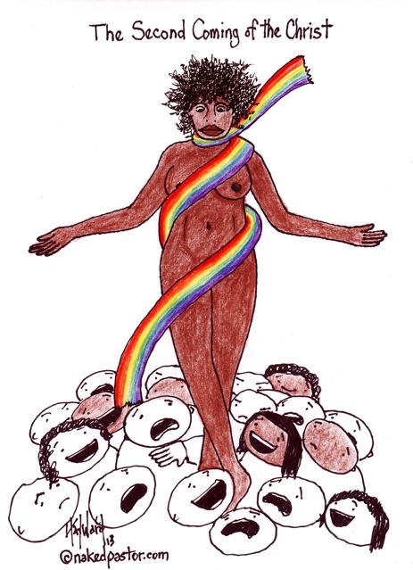 the second coming of the christ cartoon by nakedpastor david hayward