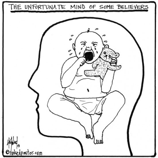 babies for brains believers mind cartoon by nakedpastor david hayward