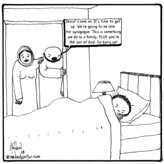 kids up for church cartoon by nakedpastor david hayward