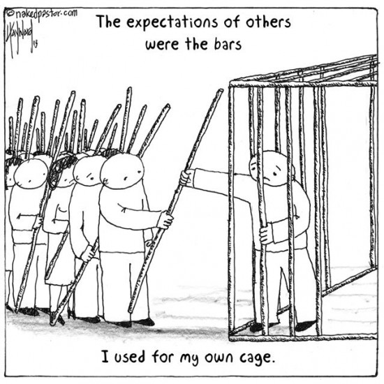 expectation cage cartoon by nakedpastor david hayward
