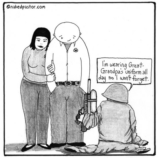 kid in uniform remembers cartoon by nakedpastor david hayward