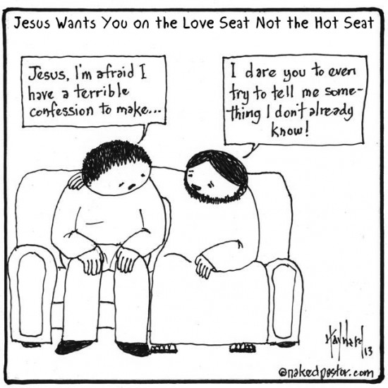 love seat hot seat jesus cartoon by nakedpastor david hayward