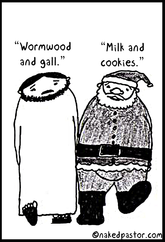 christmas food cartoon by nakedpastor david hayward