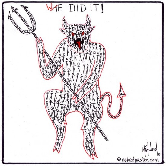 blame satan for suicide cartoon by nakedpastor david hayward