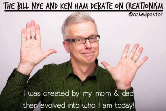 bill nye ken ham debate creationism cartoon by nakedpastor david hayward