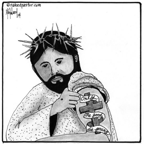 jesus tattoo cartoon by nakedpastor david hayward